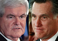 Newt Gingrich kontra Mitt Romney w sprawie aborcji